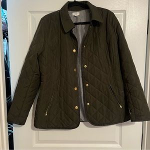 Crown and Ivy Green Quilted Jacket